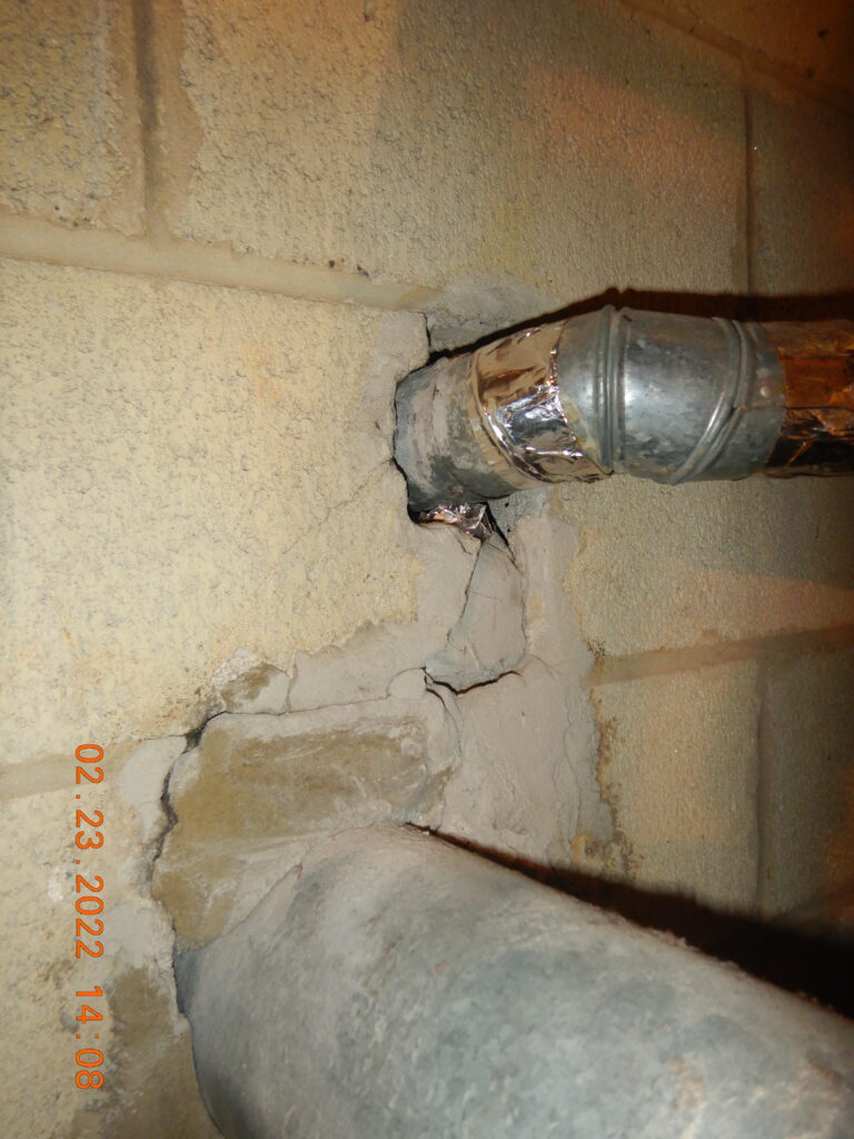 Before installing a new stainless-steel furnace liner and piping in the furnace flue of the chimney
