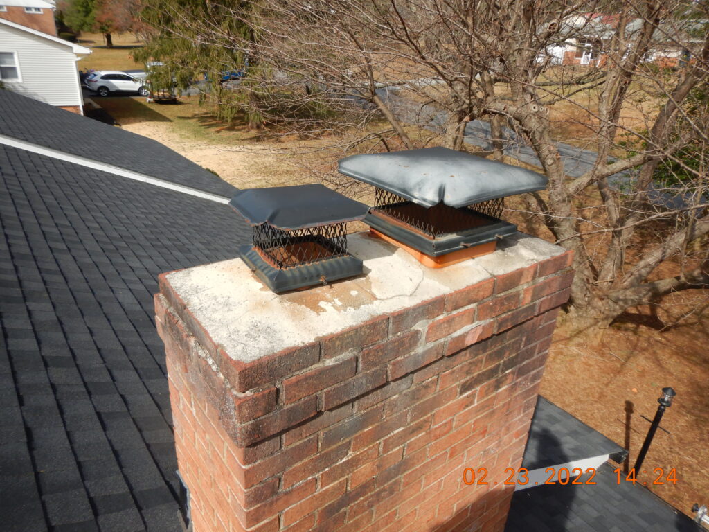 before We did a new formed crown on the top of the chimney