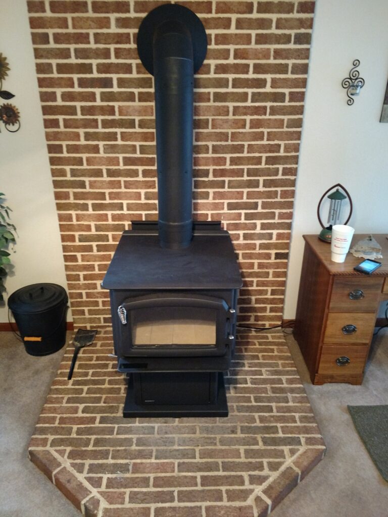 Woodburning freestanding stove project by Trinity Chimney