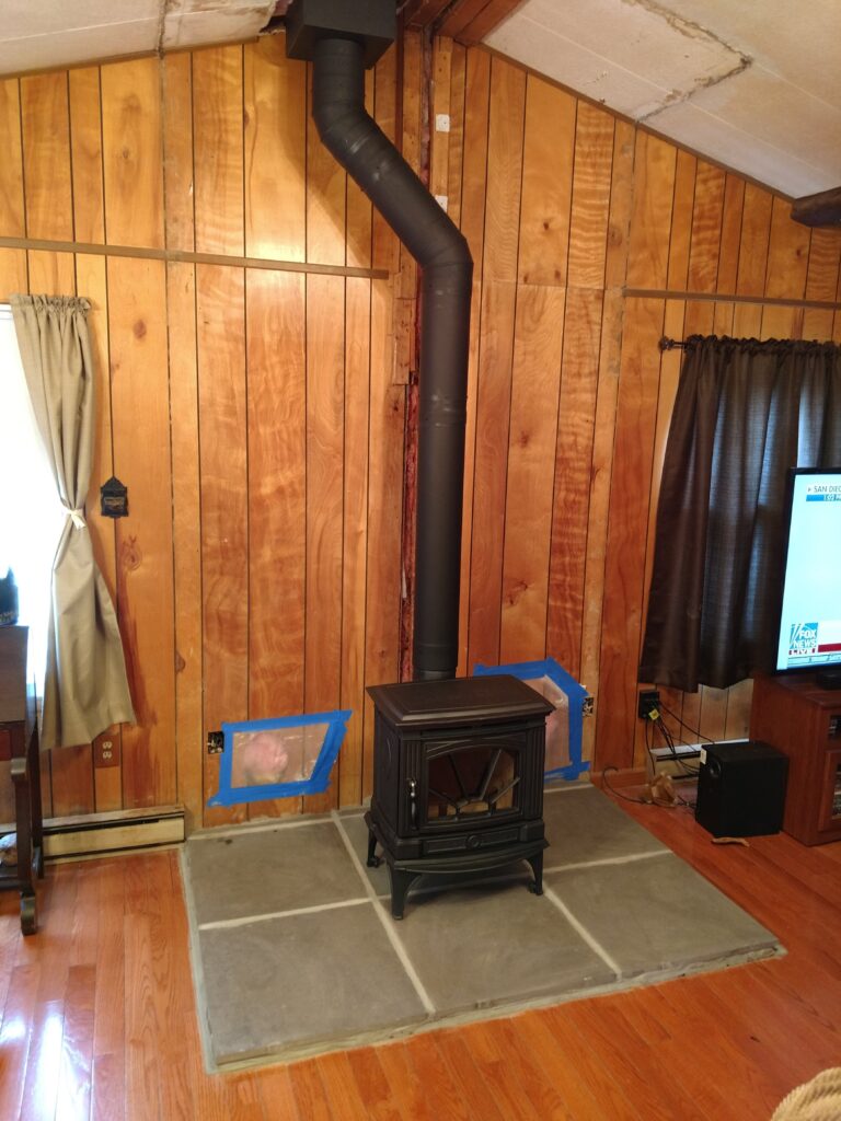 Woodburning freestanding stove project by Trinity Chimney