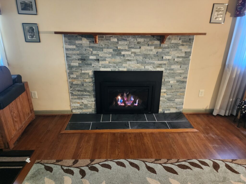 Gas insert project by Trinity Chimney