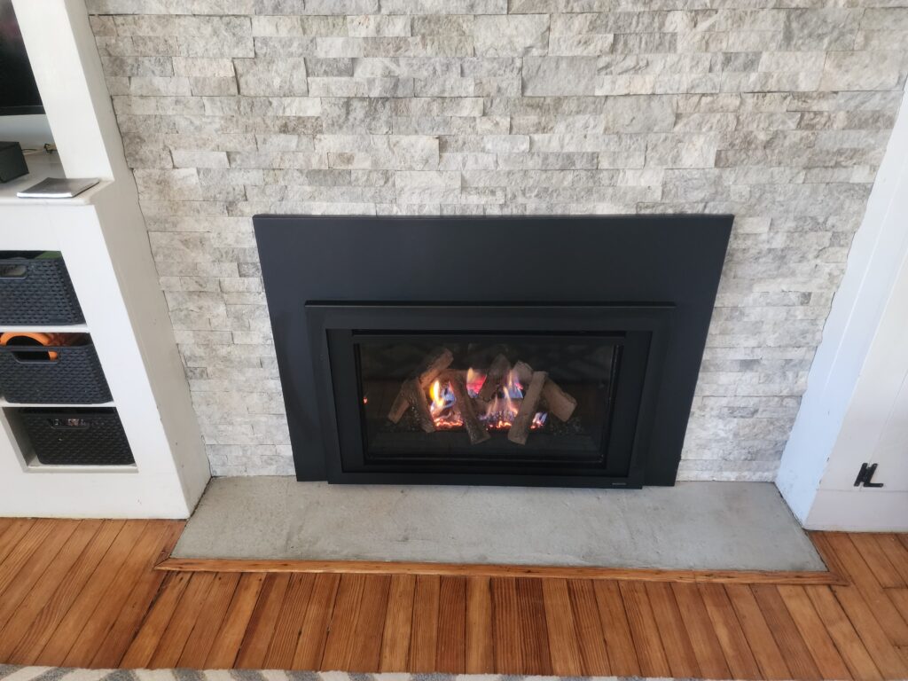 Gas insert project by Trinity Chimney