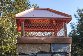 chimney restoration mounted chimney cap copper